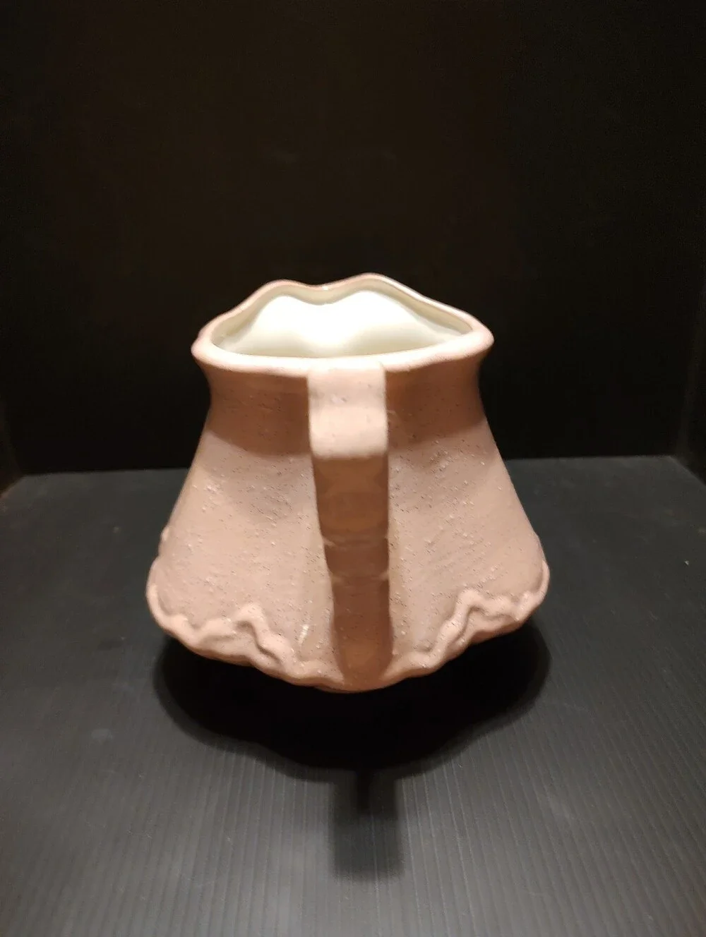 🌷🩷🌷Lovely Vtg 80's Hand Crafted Victorian Inspired Rose Pink Speckled Pottery
